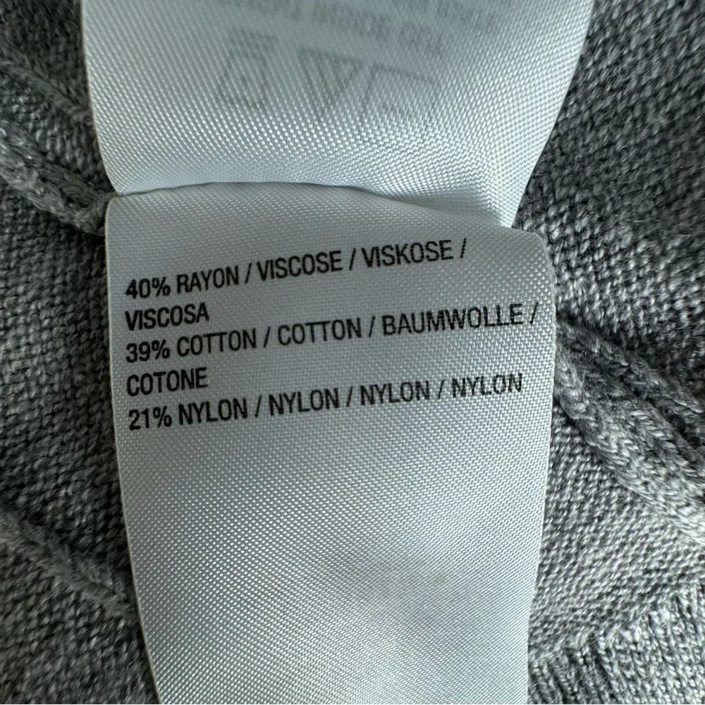 Isaac Mizrahi Live Gray Sweater Cable Knit Gemstone QVC Cardigan Size Small